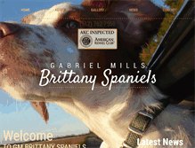 Tablet Screenshot of gmbrittanyspaniels.com